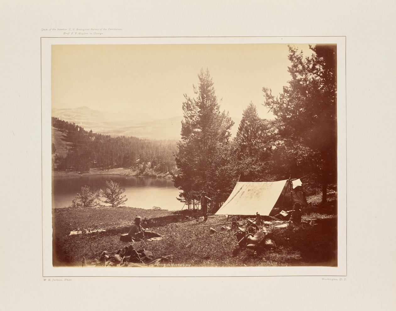 Campement sur le Mystic Lake - William Henry Jackson