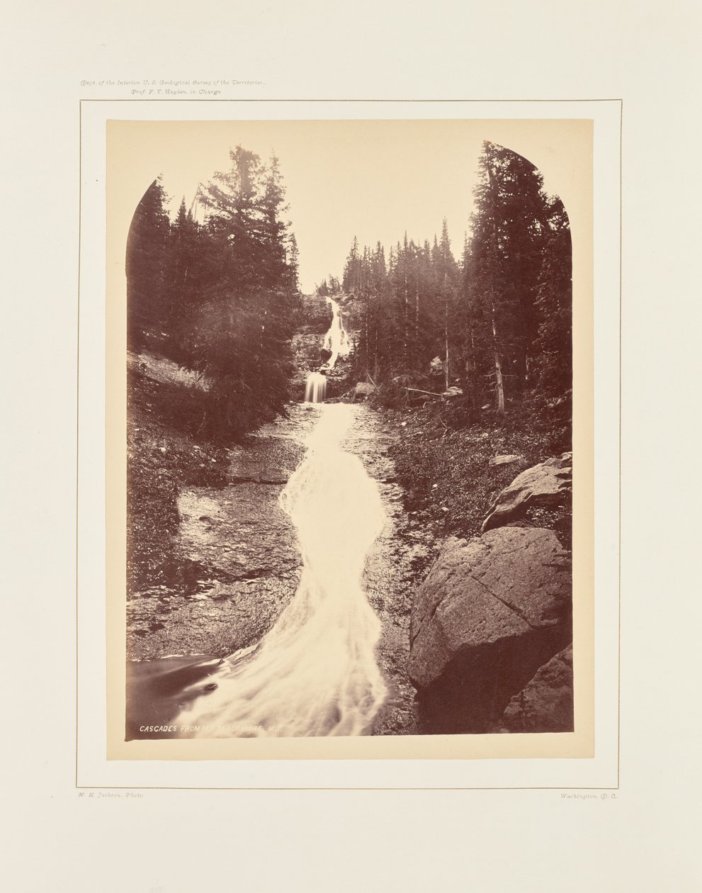 Cascade du mont Blackmore - William Henry Jackson