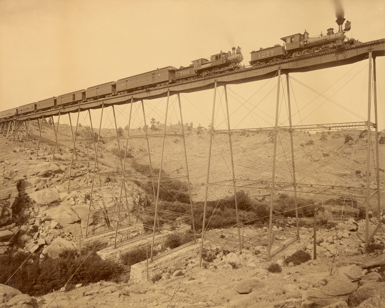 Pont de Dale Creek, Wyoming par Jackson - William Henry Jackson