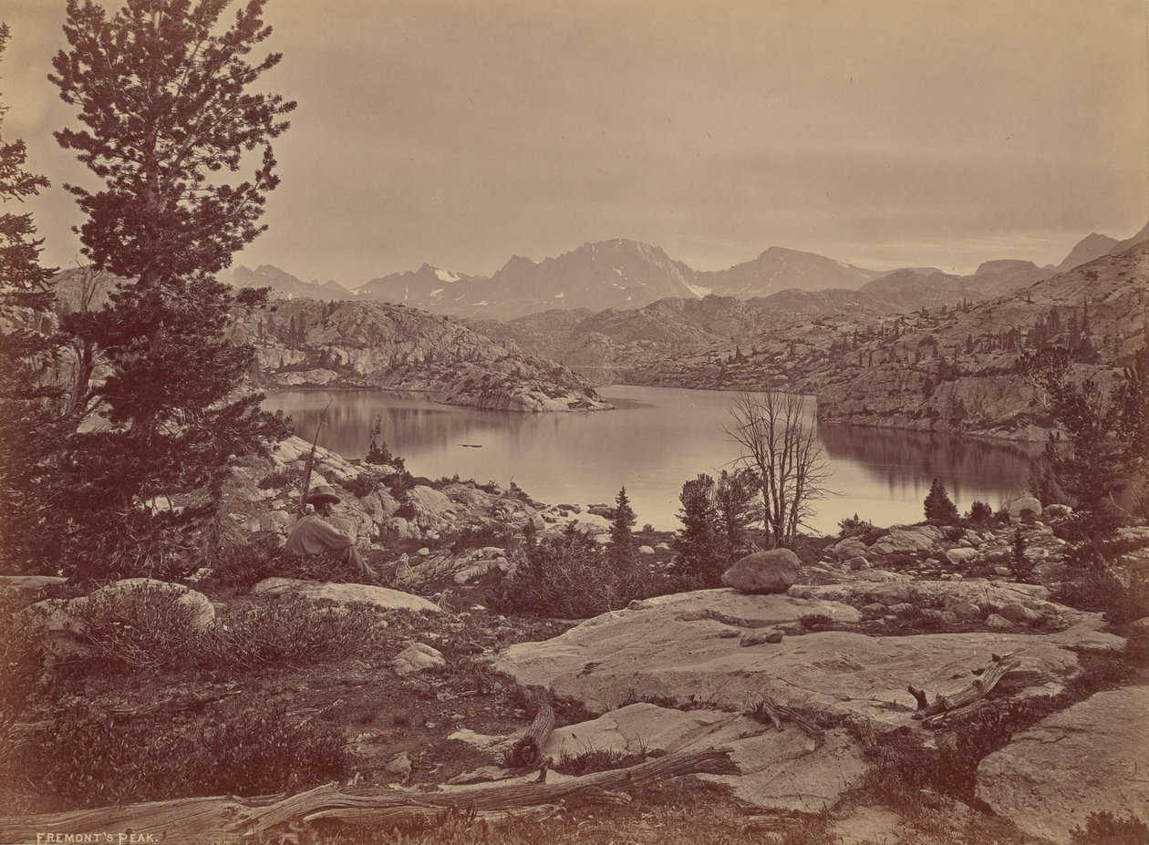 Le pic de Fremont, dans les gorges de la Wind River, dans le Wyoming - William Henry Jackson