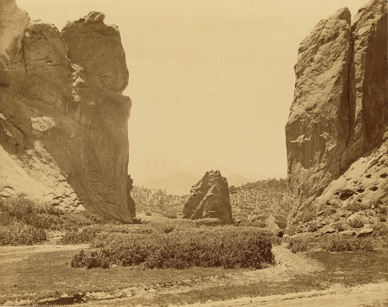 Porte du Garden of the Gods et Pikes Peak - William Henry Jackson