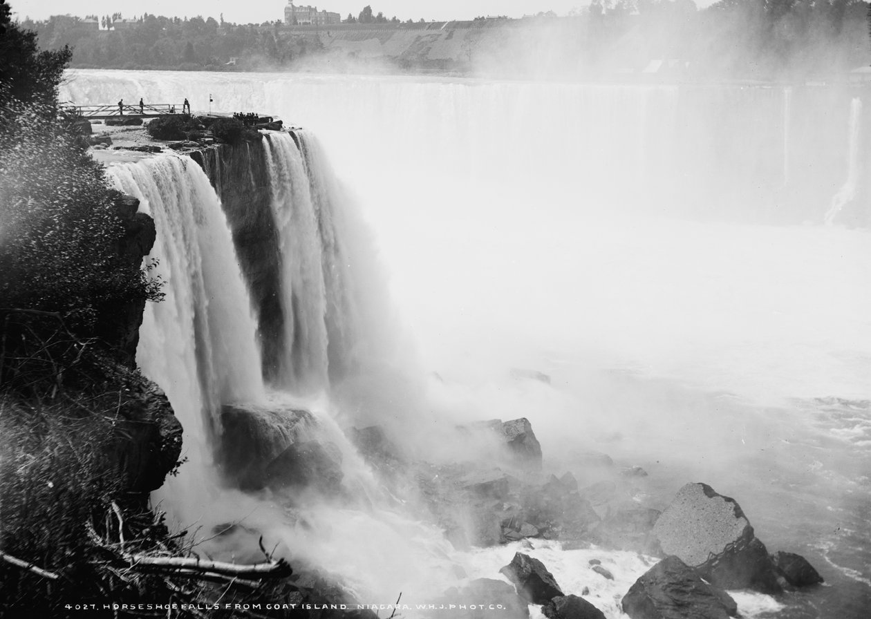 Chutes du fer à cheval depuis Goat Island, Niagara, c.1880-97 - William Henry Jackson