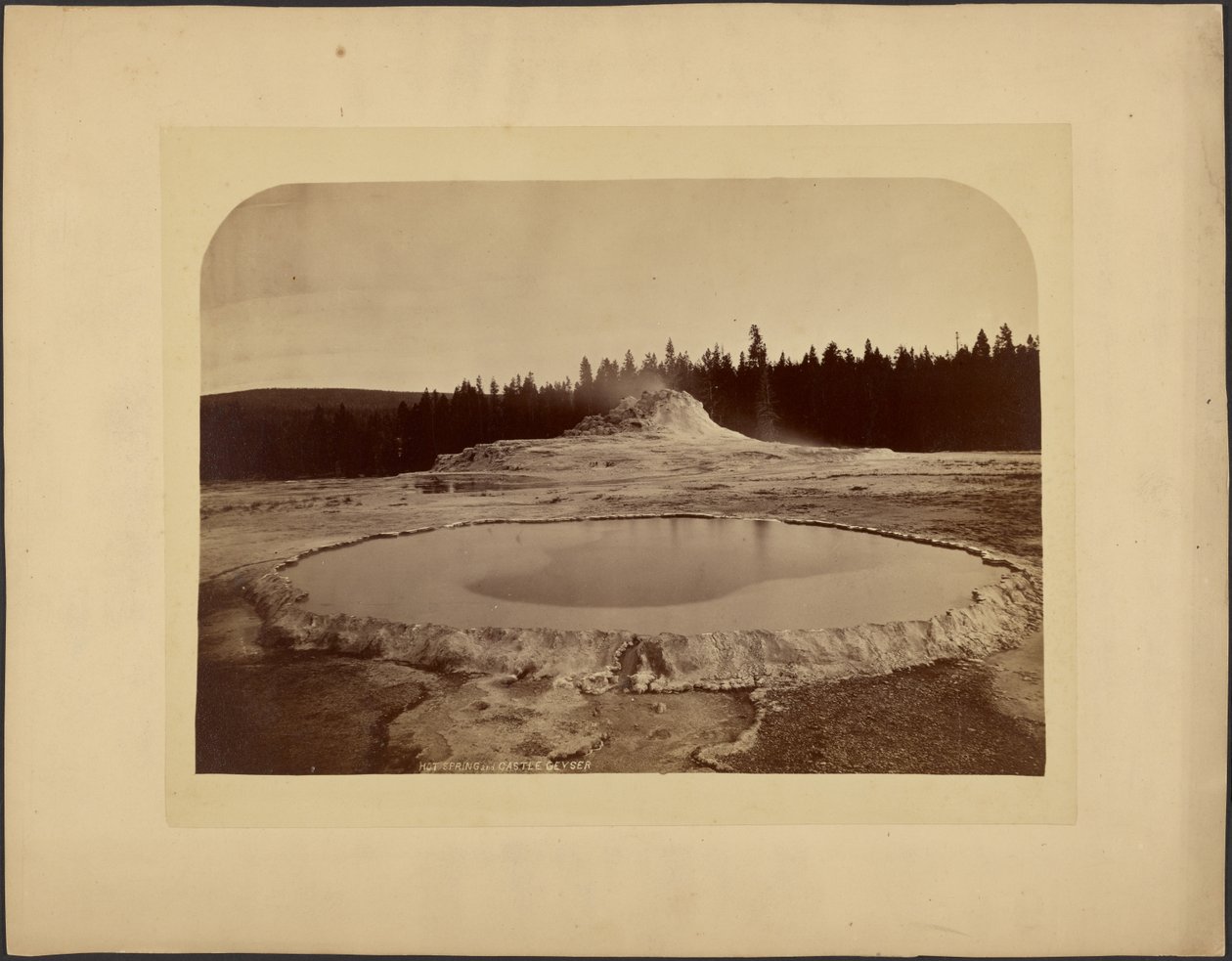 Sources chaudes et Castle Geyser - William Henry Jackson