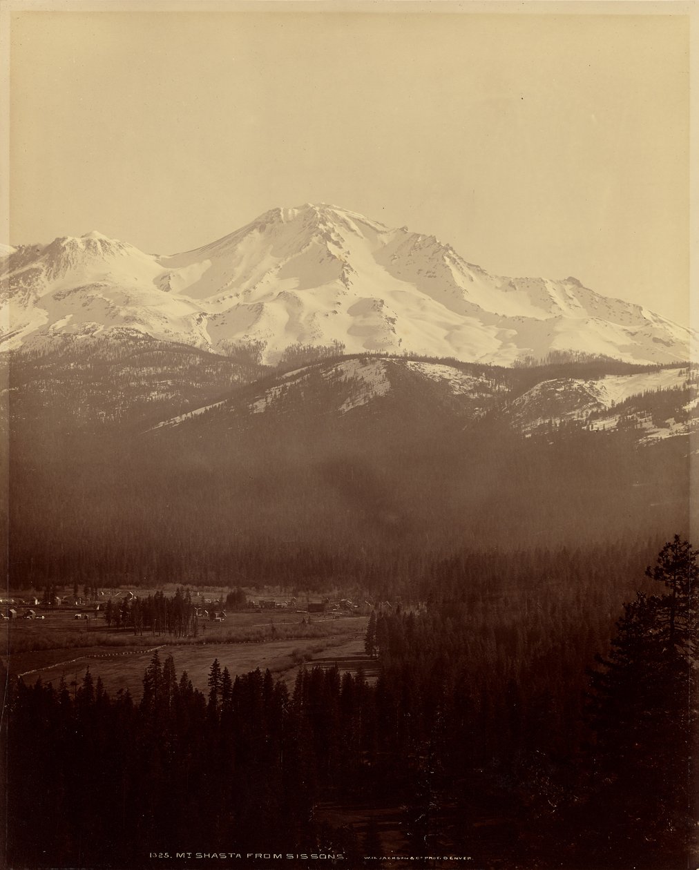 Le mont Shasta vu depuis Sissions - William Henry Jackson