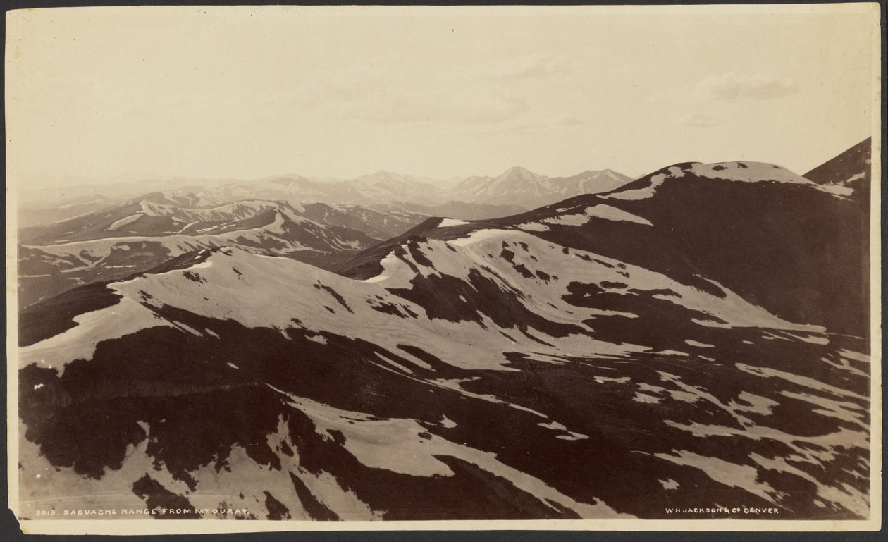 Chaîne de Saguache depuis le mont Ouray - William Henry Jackson