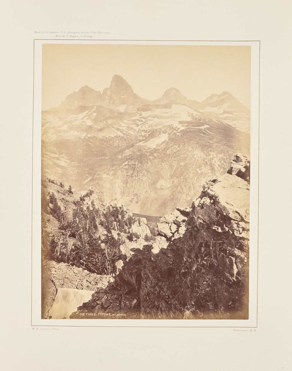 Les trois Tetons, mont Hayden - William Henry Jackson