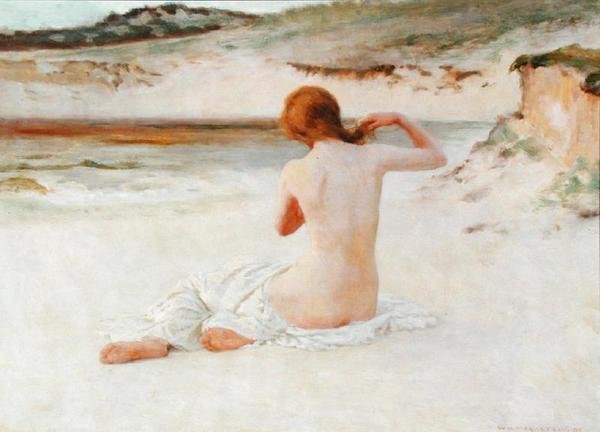 Nu sur une plage - William Henry Margetson