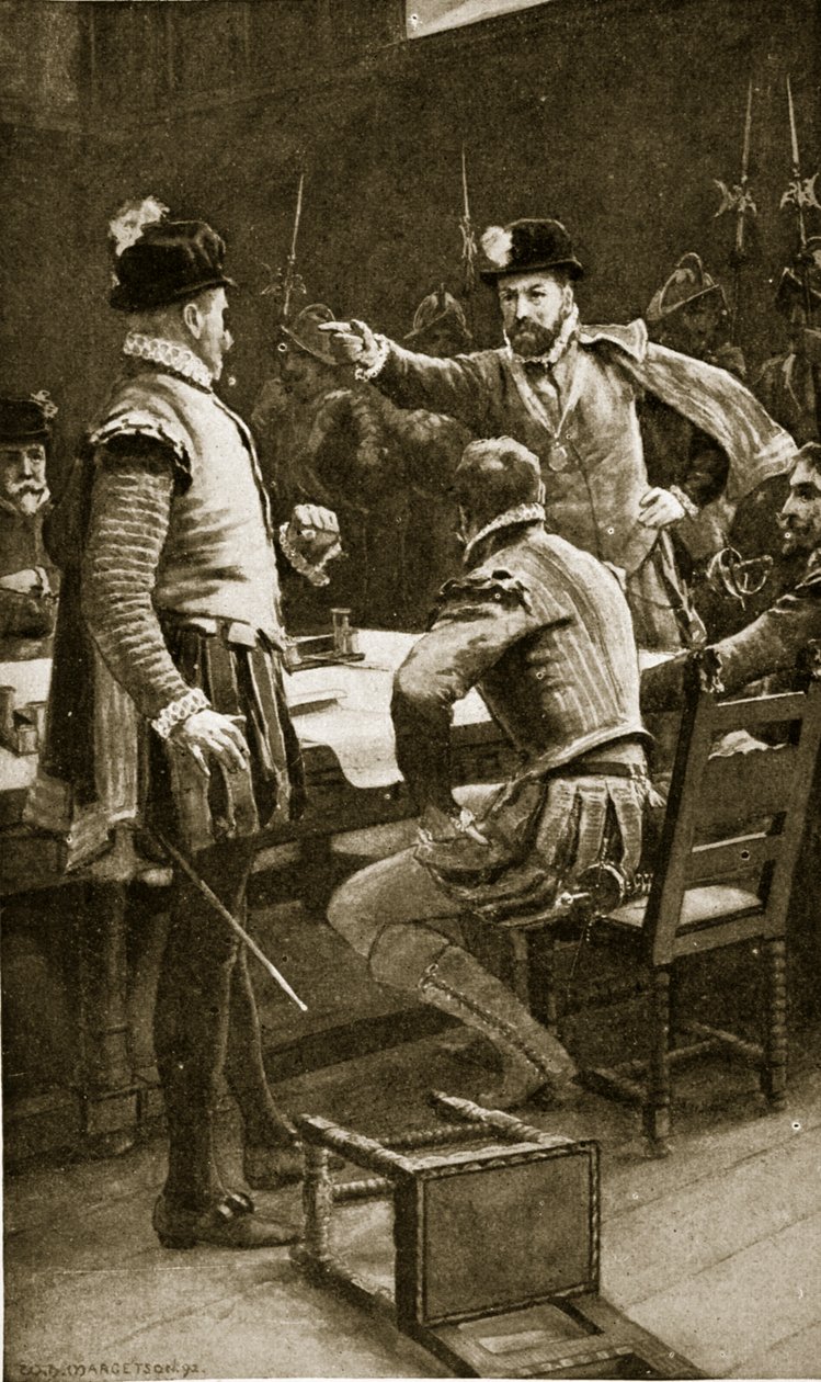 Le régent Moray arrête ses ennemis, 1569, illustration de 