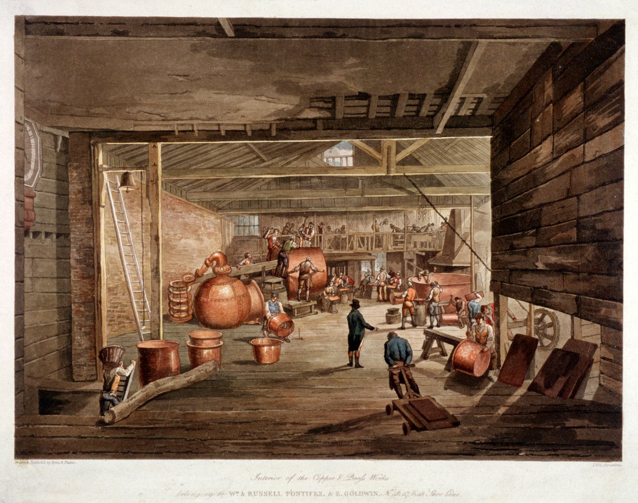 Shoe Lane, Londres, vers 1806 - William Henry Pyne