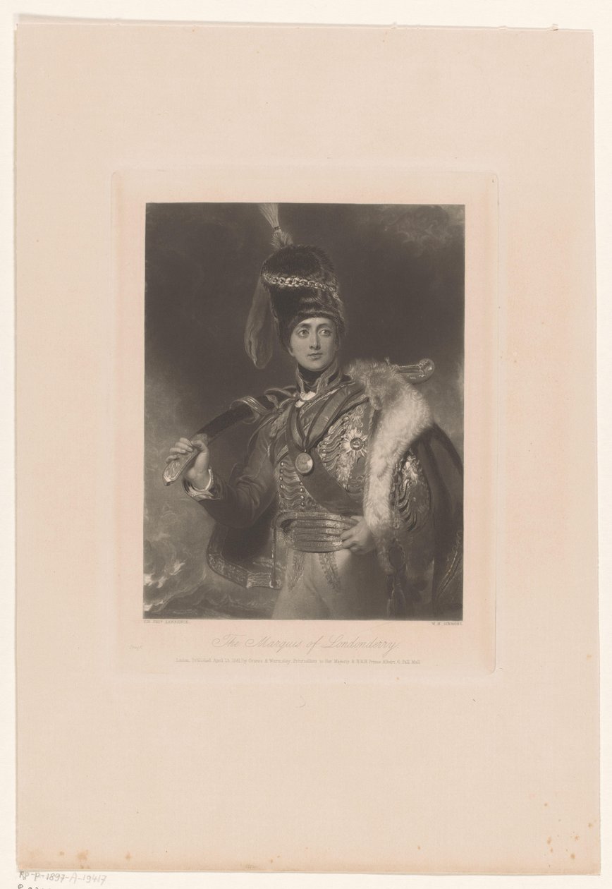 Portrait de Charles William Vane habillé en Charles William Stewart (The Marquess of Londonderry) - William Henry Simmons