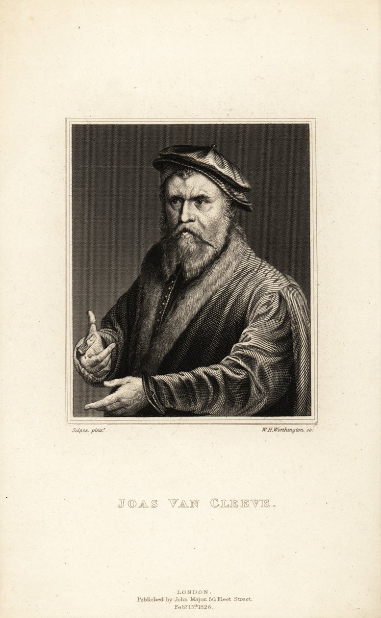 Portrait de Joos van Cleve, peintre actif à Anvers, vers 1485-1540 - William Henry Worthington