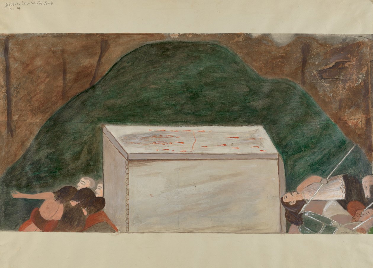 Station de la Croix n° 14 : Jésus est mis au tombeau - William Herbert