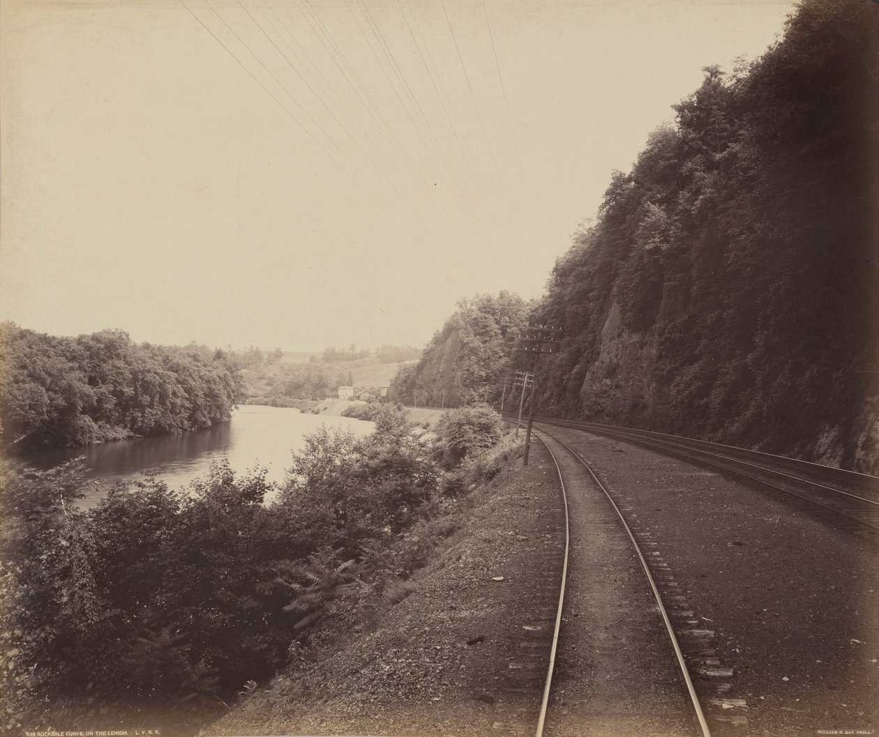 Courbe de Rockdale, sur la Lehigh, v. 1895 (photo) - William Herman Rau