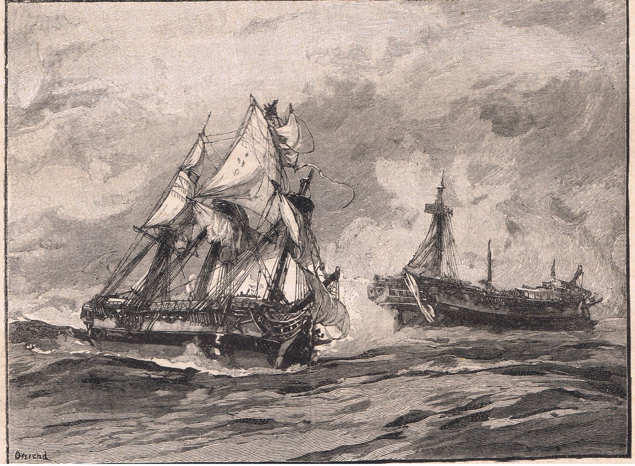Aréthuse et la Belle Poule, 1778 - William Heysham Overend