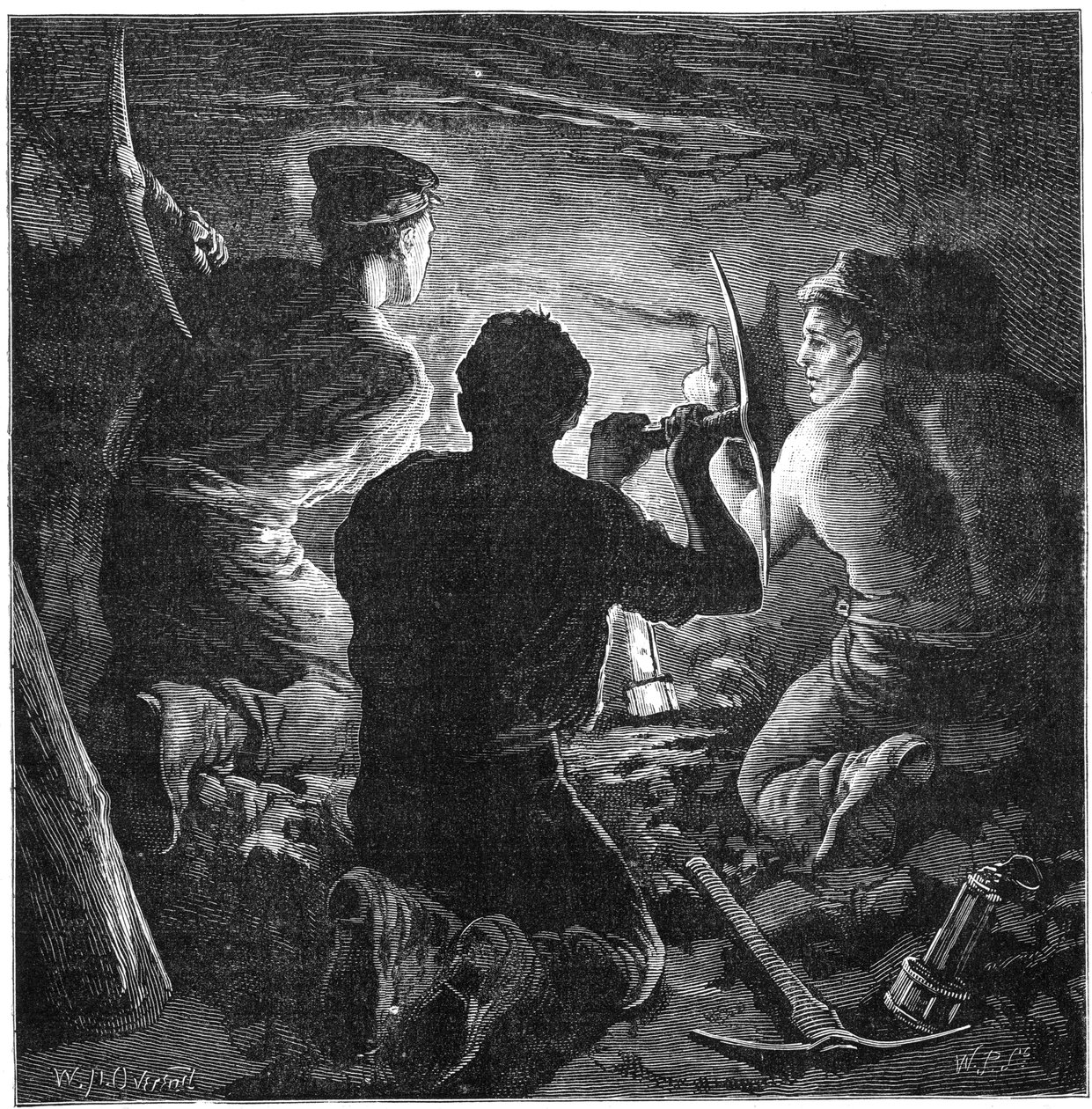 Accident minier, Tynewydd Colliery, Pays de Galles du Sud, avril 1877 vers 1885 - William Heysham Overend