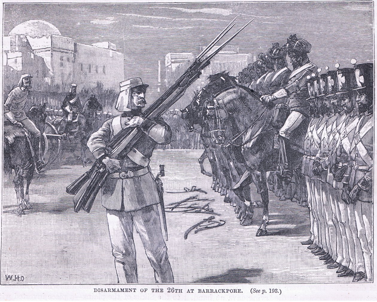 Désarmement du 26e à Barrackpore 1857 AD - William Heysham Overend