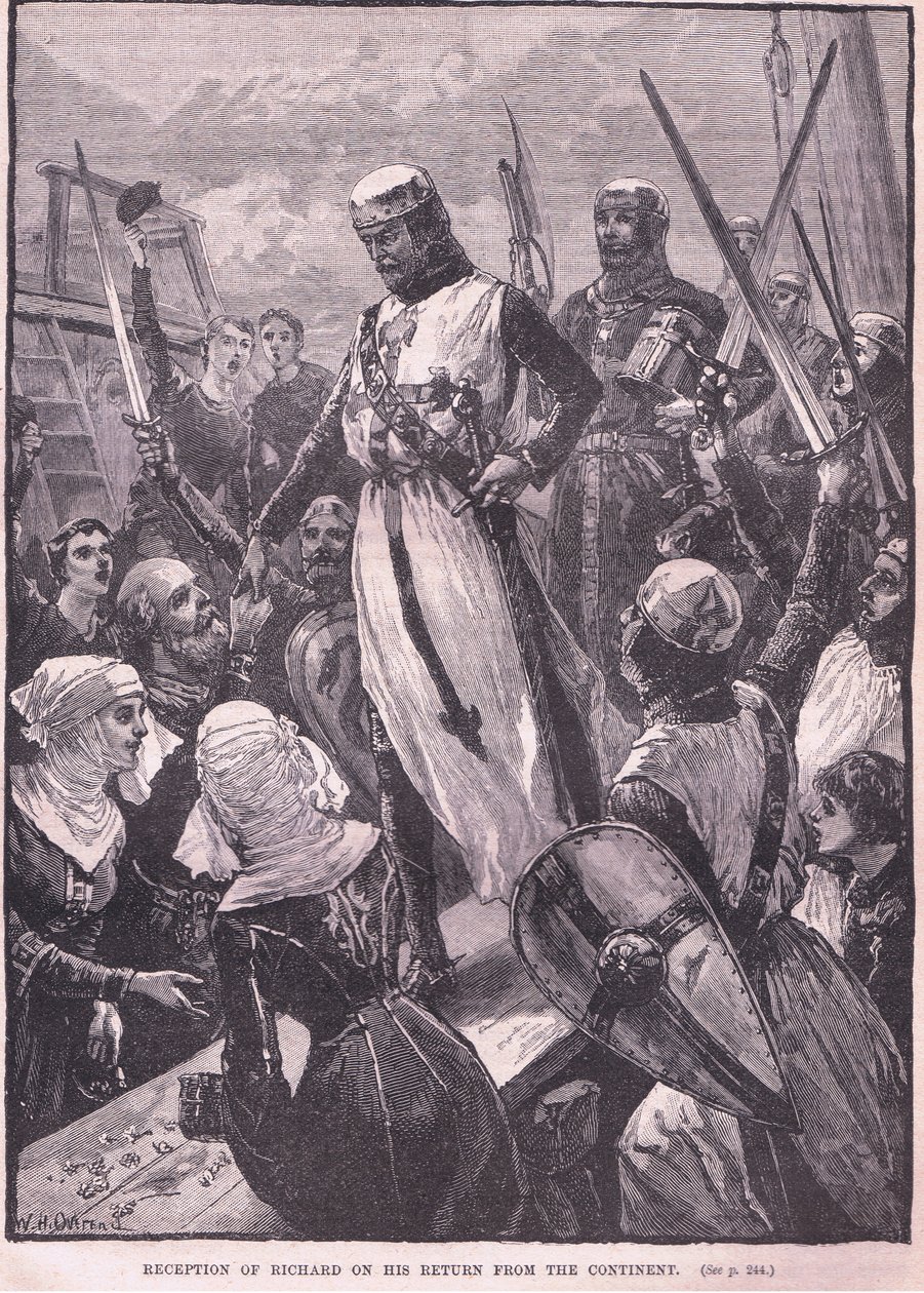 Réception de Richard à son retour du continent en 1194 - William Heysham Overend
