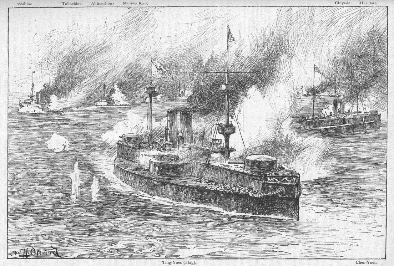 La bataille du Yalu, 1895, 1902 - William Heysham Overend