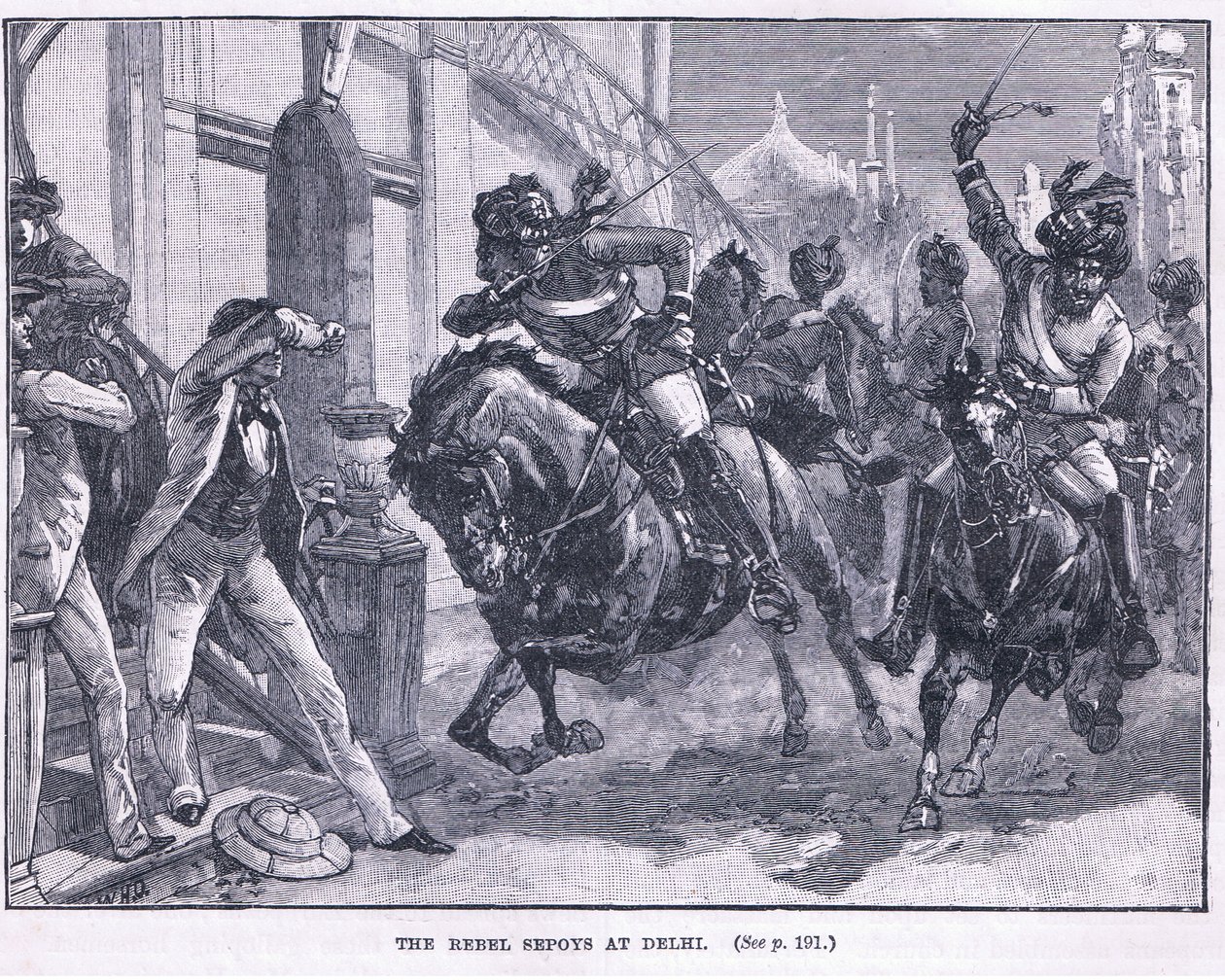 Les rebelles cipayes à Delhi, 1857 après J.-C. - William Heysham Overend