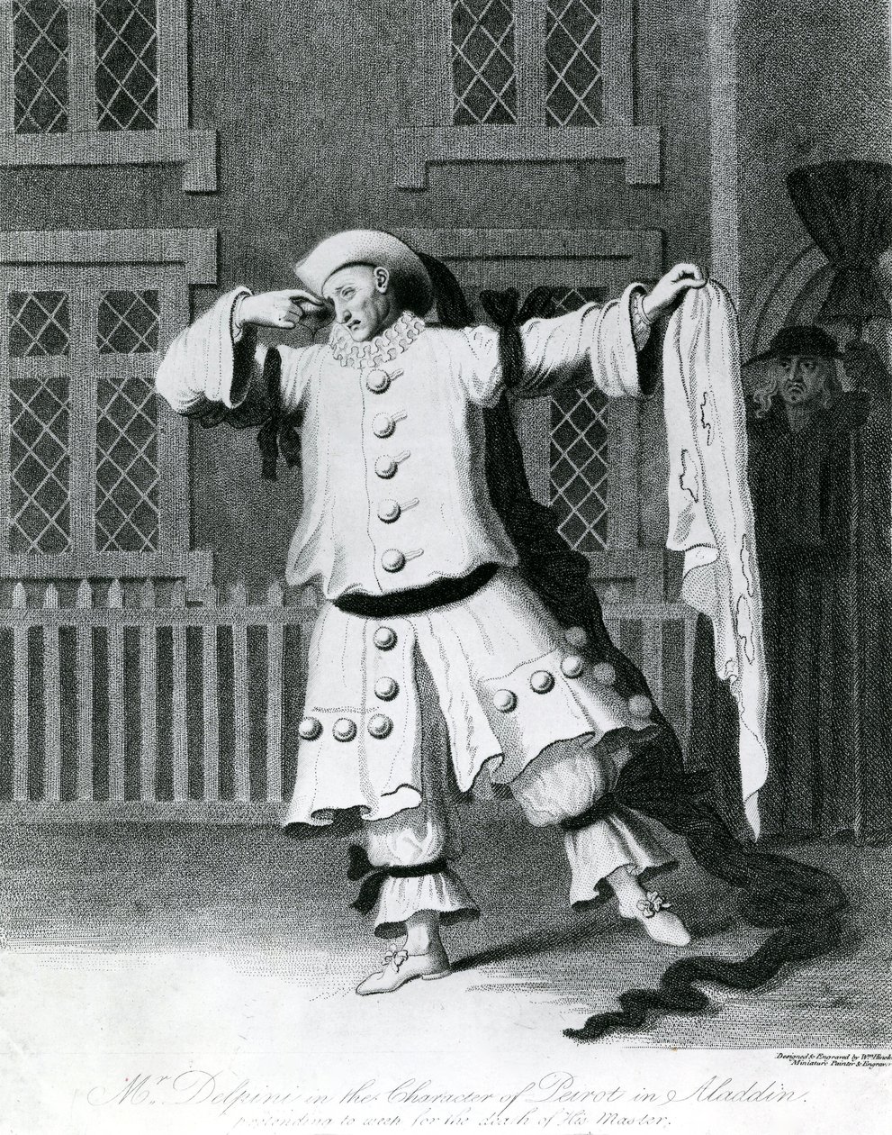 M. Delphini dans le rôle de Pierrot dans Aladdin, 1780-1790 - William Hincks