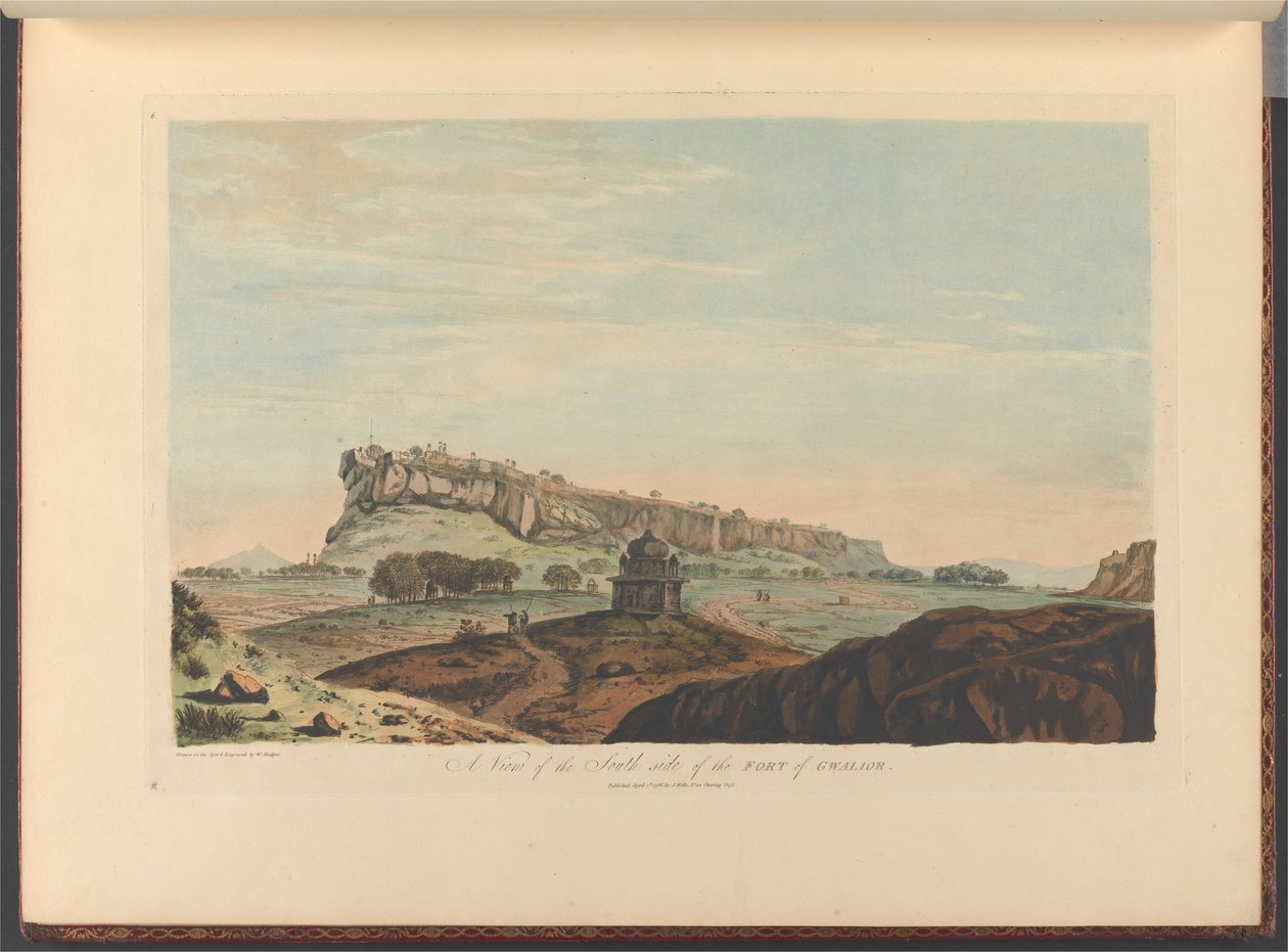 Vue du côté sud du fort de Gwalior - William Hodges
