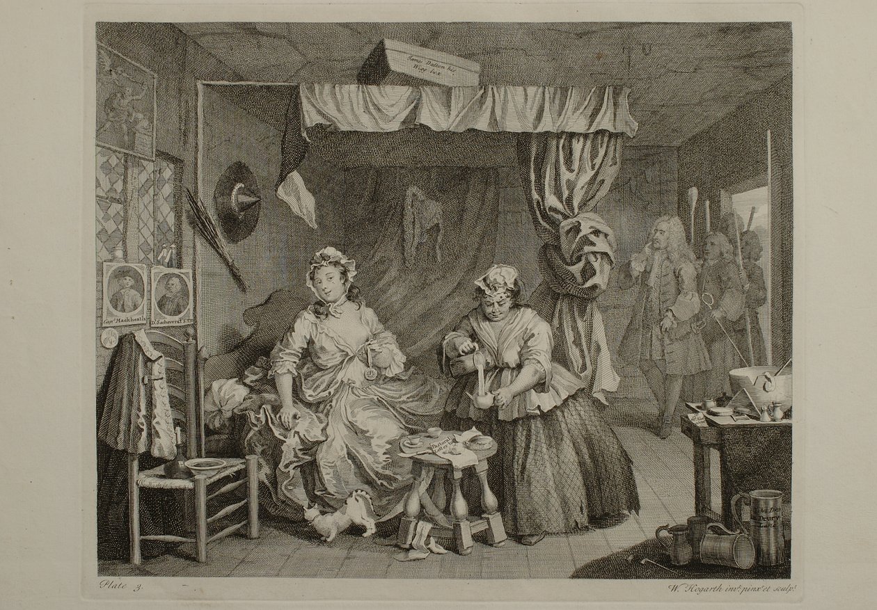 Le parcours d’une prostituée : planche 3 - William Hogarth