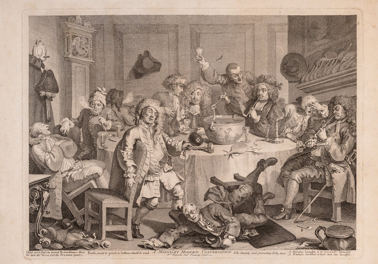 Une conversation moderne à minuit - William Hogarth