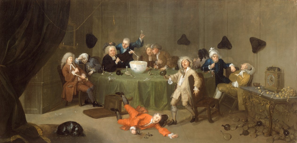 Une conversation moderne à minuit, c.1732 - William Hogarth