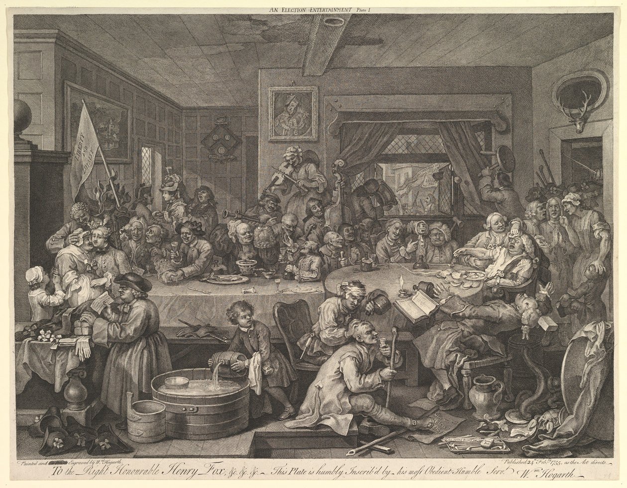Un Divertissement Électoral, Planche I : Quatre Gravures d