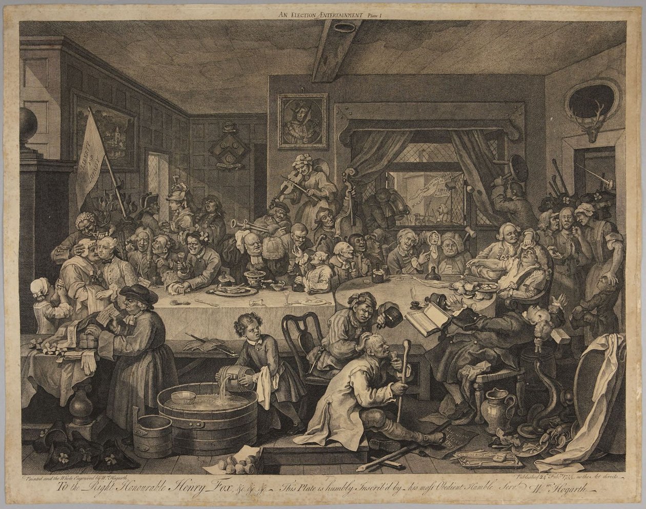 Un banquet électoral, planche 1 de la série Quatre estampes d