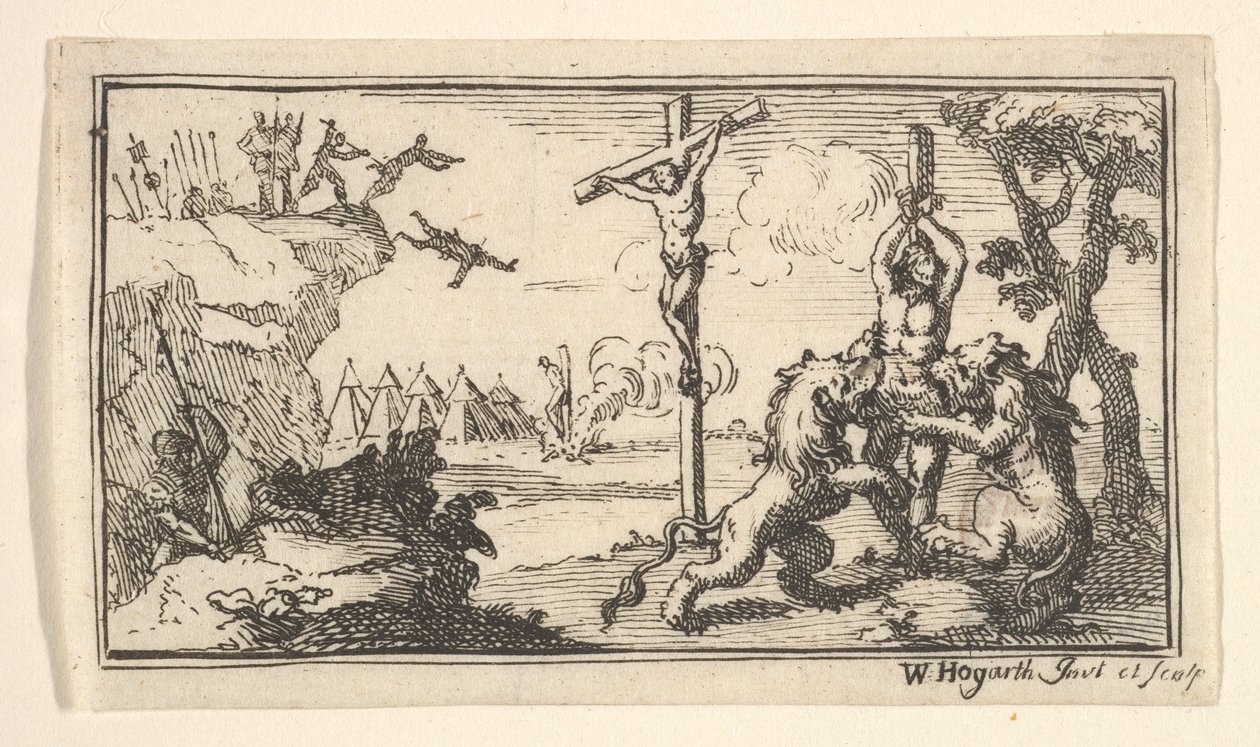 Crucifixion, etc. John Beaver, Châtiments militaires romains, 1725, après 1725 - William Hogarth
