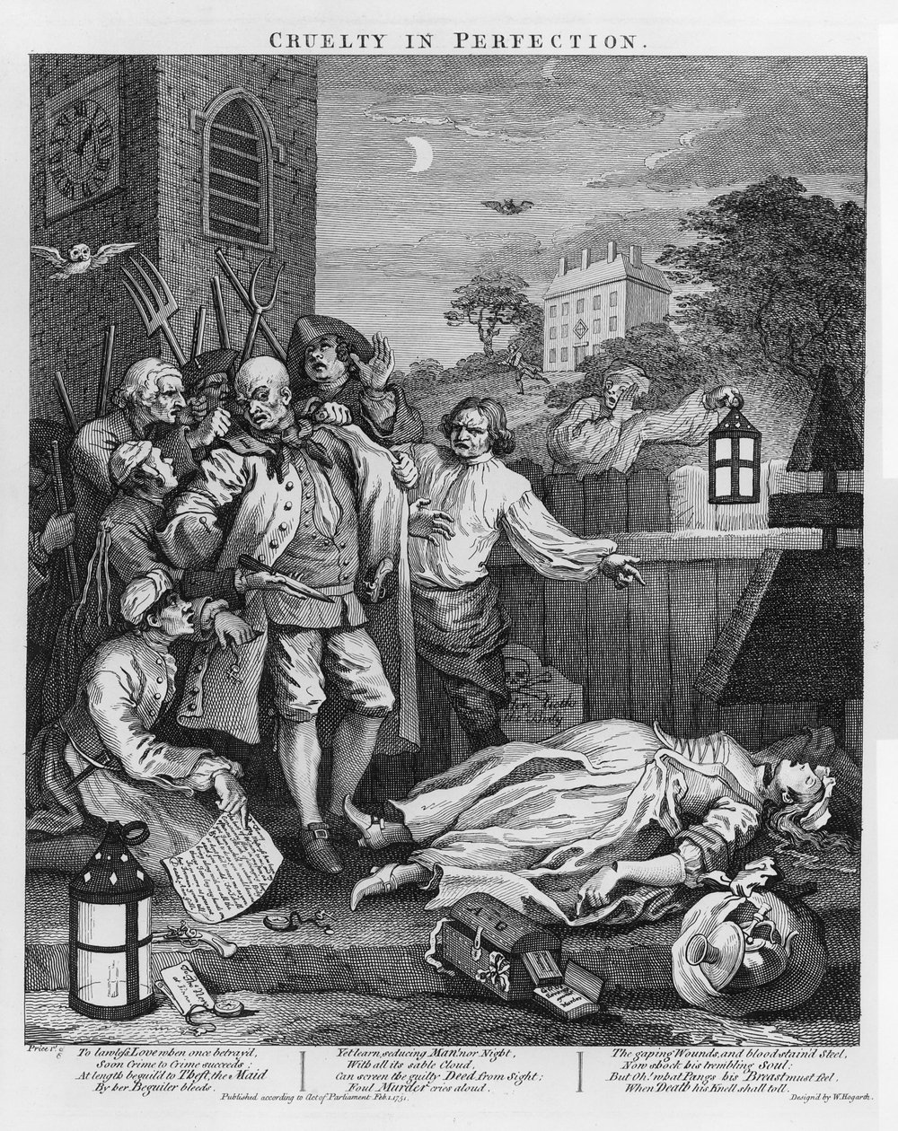 Cruauté en perfection, des Quatre étapes de la cruauté - William Hogarth