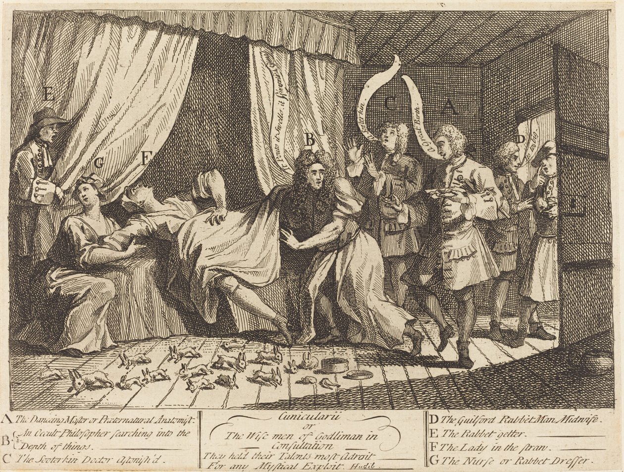 Cunicularii, ou Les sages de Godliman en consultation - William Hogarth
