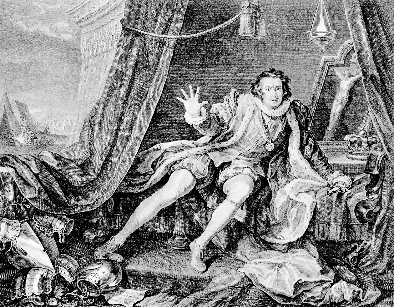 David Garrick en Richard III, 1746 - William Hogarth
