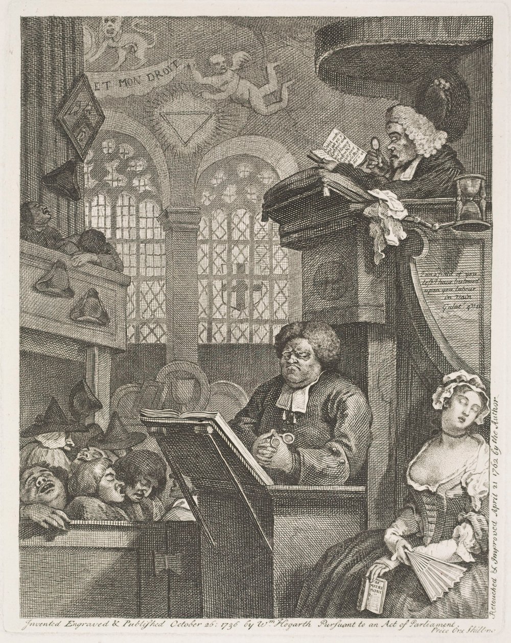 Les fidèles endormis - William Hogarth