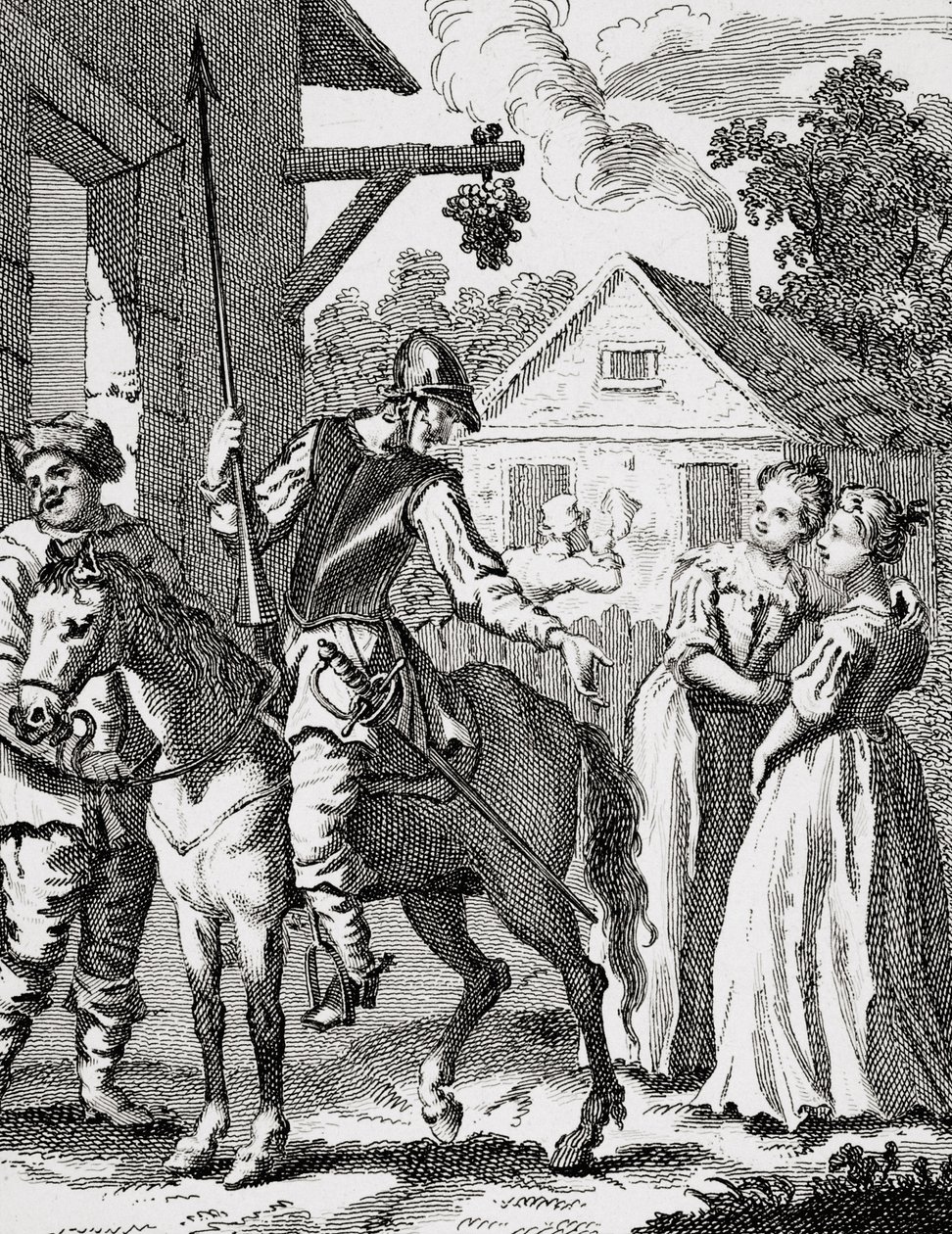 Don Quichotte et Sancho Panza à une auberge, publié en 1798 - William Hogarth