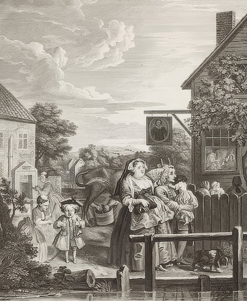 Soir. De: Les Quatre Moments de la Journée. 1738 - William Hogarth