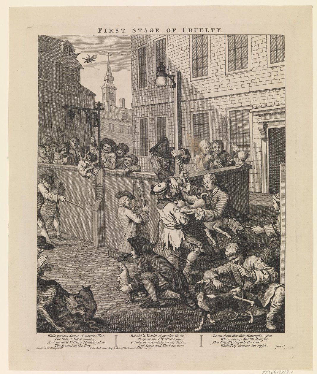 Première étape de la cruauté - William Hogarth