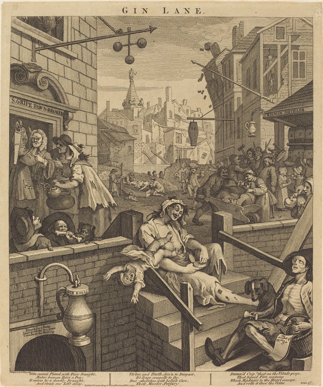 Gin Lane - William Hogarth