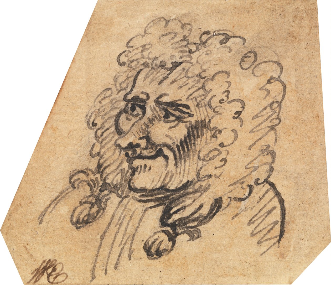 Grotesker Männerkopf - William Hogarth