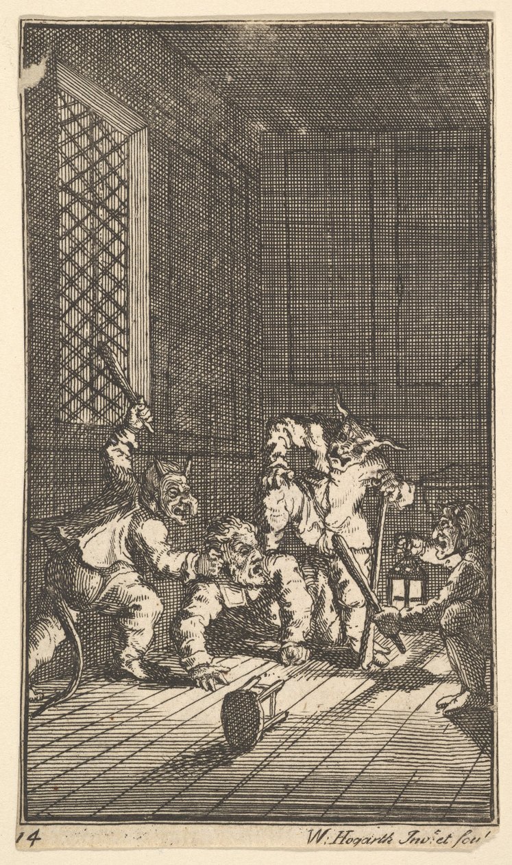 Hudibras catéchisé, Dix-sept petites illustrations pour Hudibras de Samuel Butler, no. 14 - William Hogarth