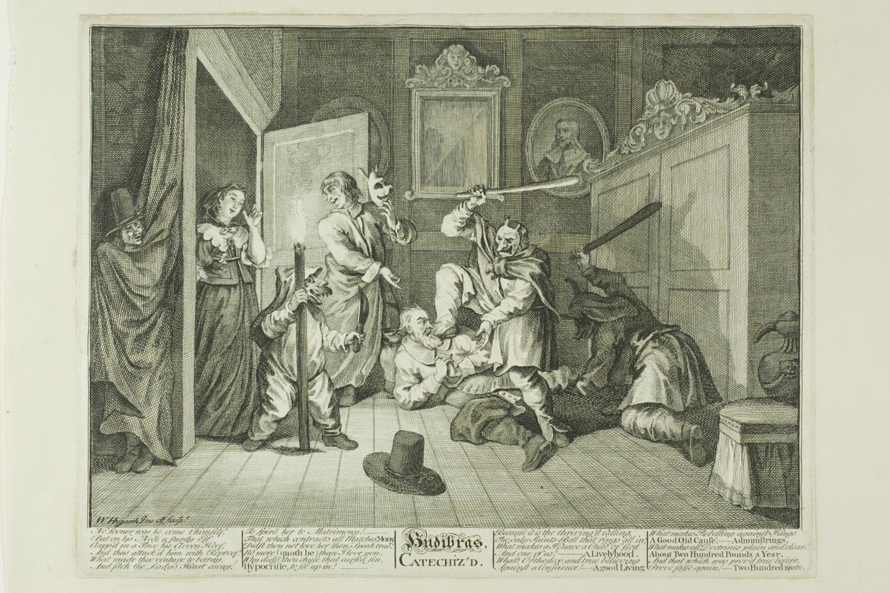 Hudibras catéchisé, planche neuf de Hudibras - William Hogarth
