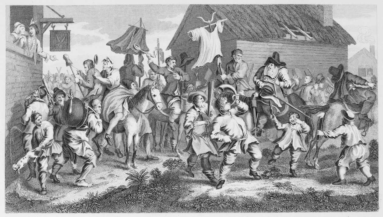 Hudibras rencontre le Skimmington - William Hogarth