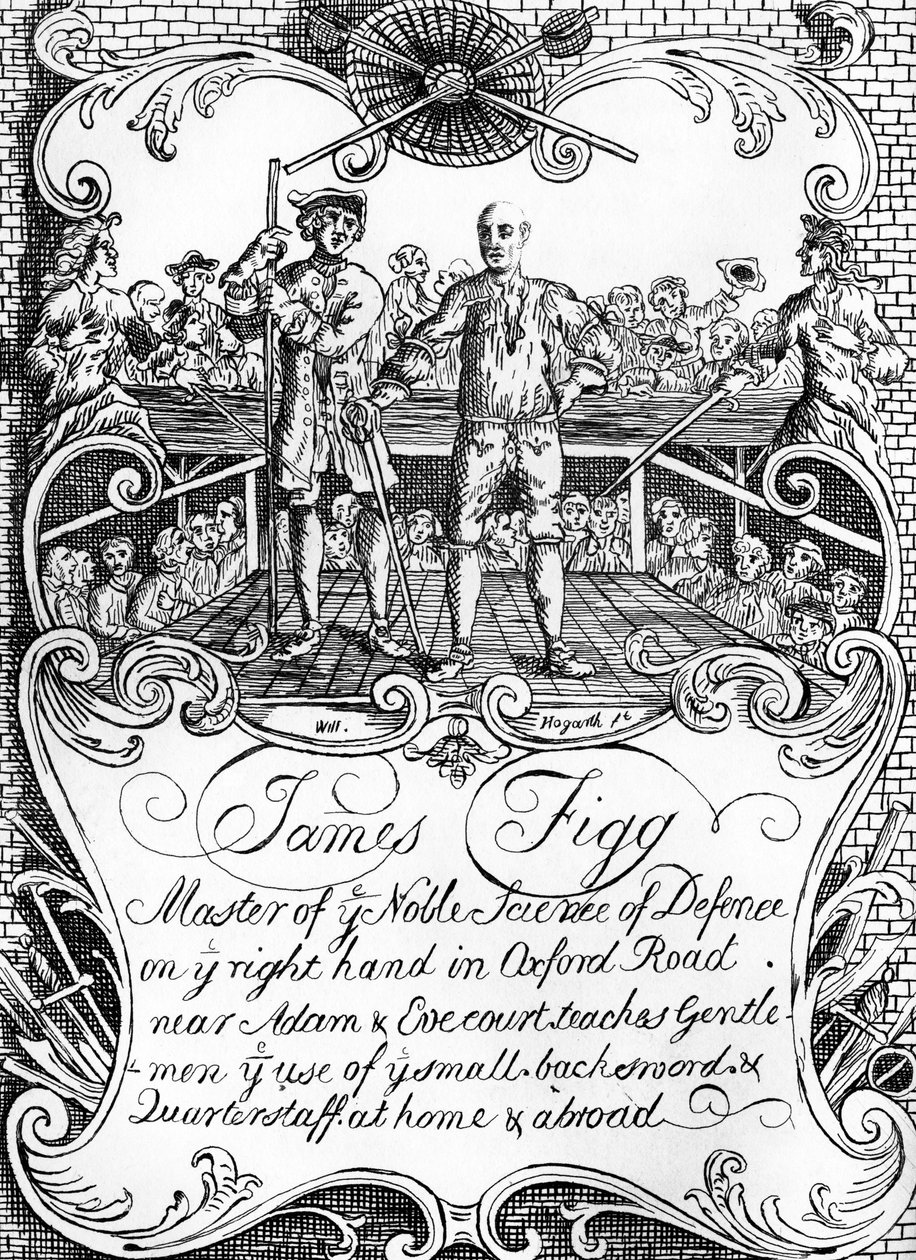 James Figg - publicité par William Hogarth, vers 1729/30 - William Hogarth