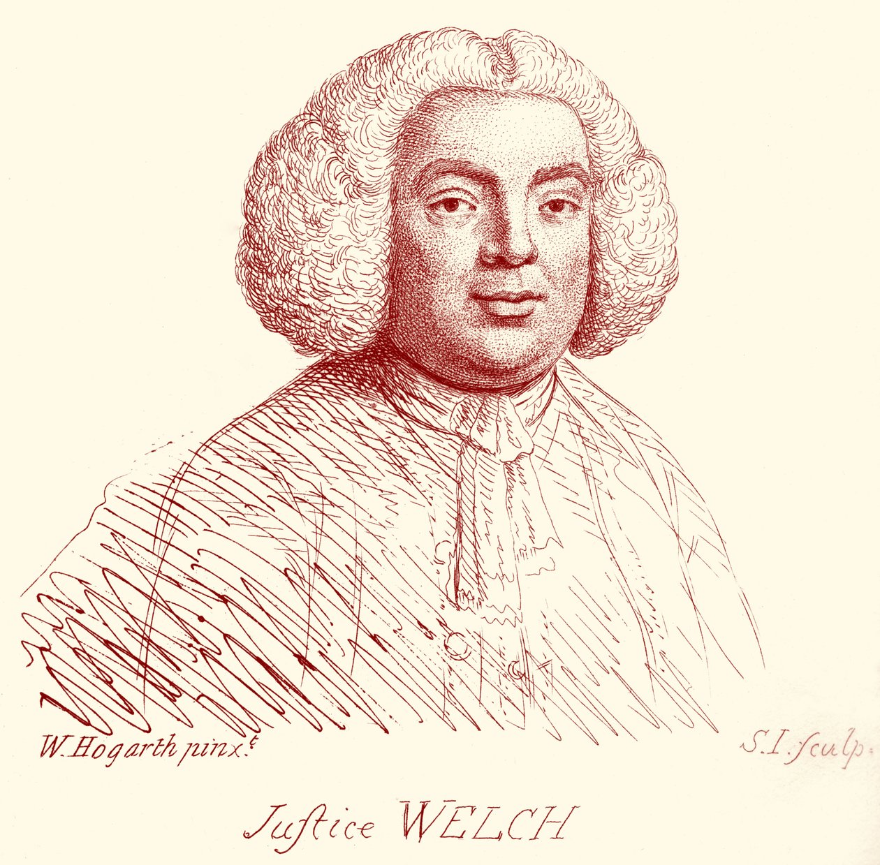 Justice Welch - portrait par William Hogarth - William Hogarth