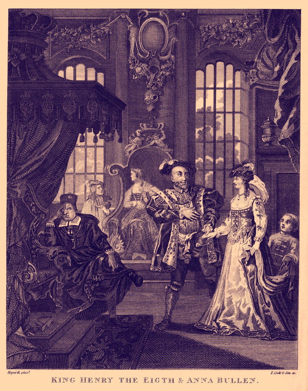 Le roi Henri VIII et Anne Boleyn par William Hogarth - William Hogarth