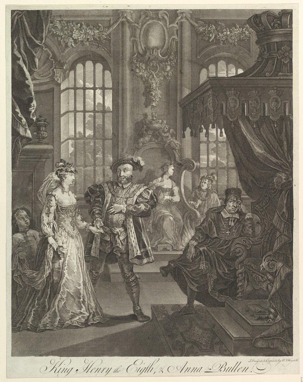 Le roi Henri VIII et Anna Bullen - William Hogarth