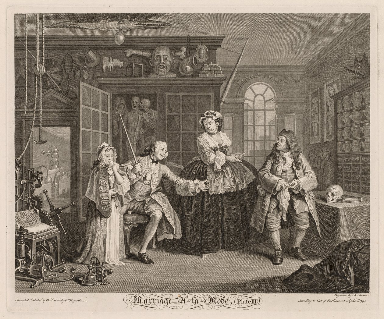 Mariage à la Mode : La Scène avec le Charlatan - William Hogarth