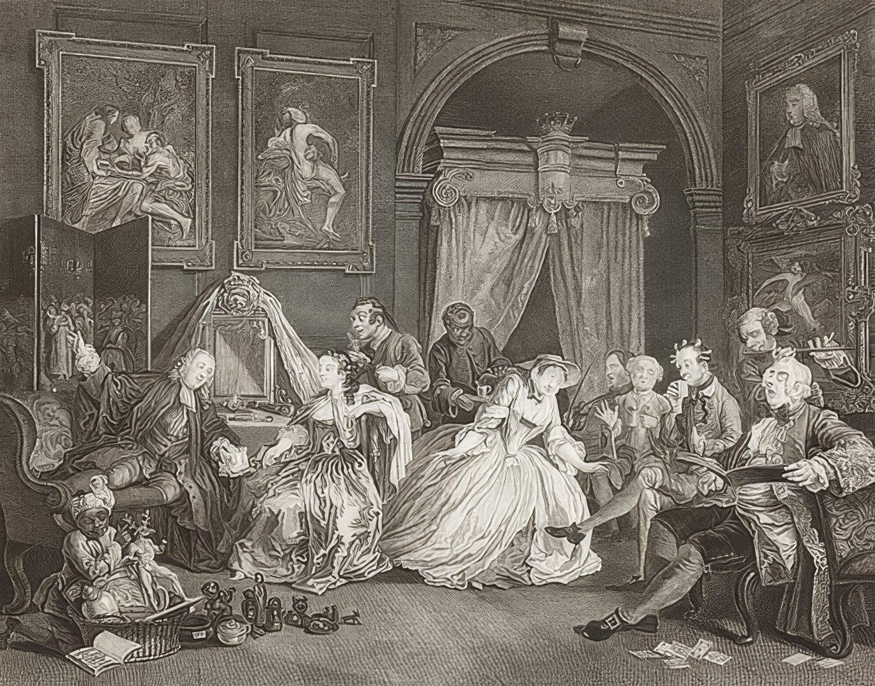 Marriage à la Mode, Blatt 4: La Toilette - William Hogarth