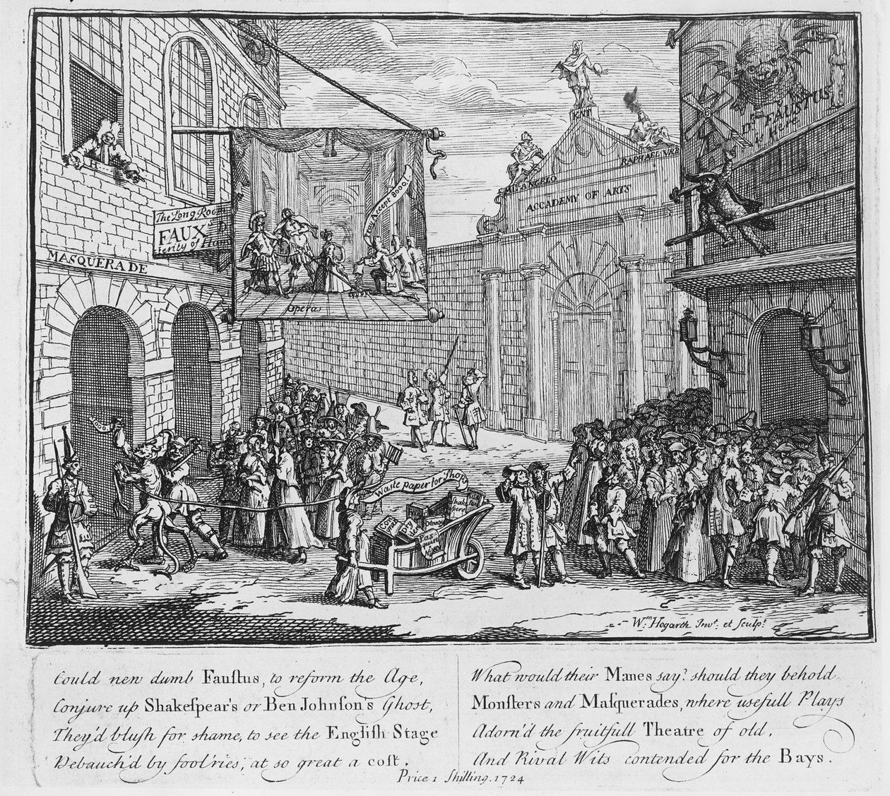 Mascarades et opéras, Burlington Gate, 1724 - William Hogarth